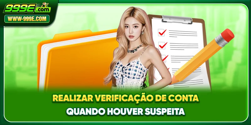 Realizar verificação de conta quando houver suspeita